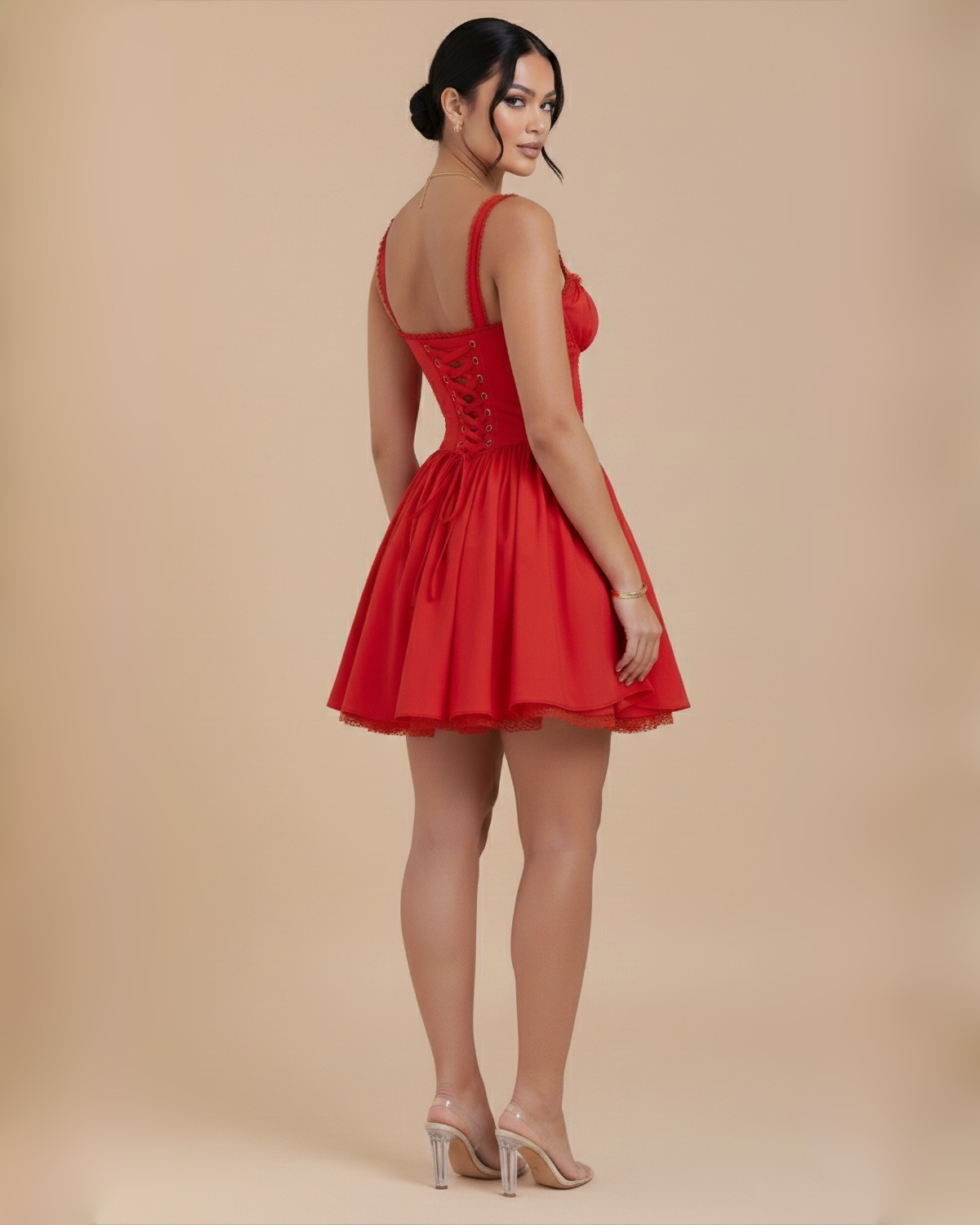 The Jolene Mini Dress - Red