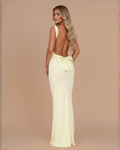 The Noèmie Bow Maxi Dress - Yellow