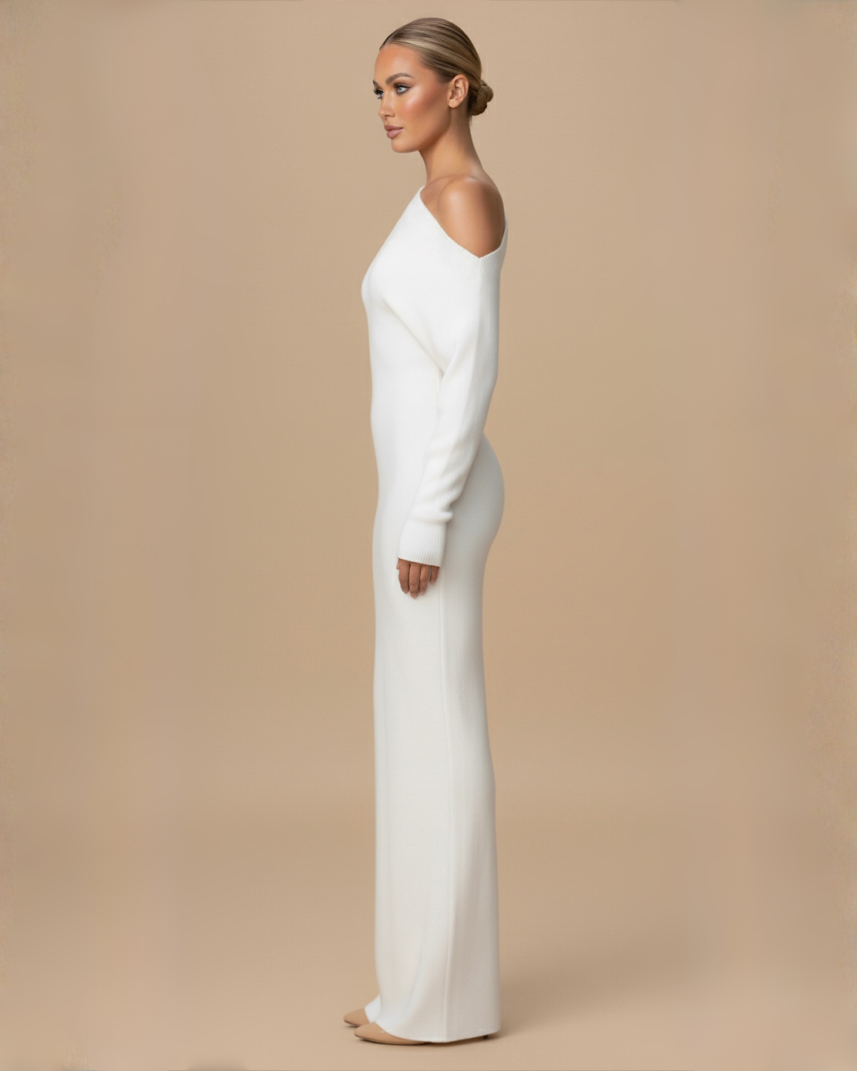 The Haven Knit Maxi Dress - Snow White