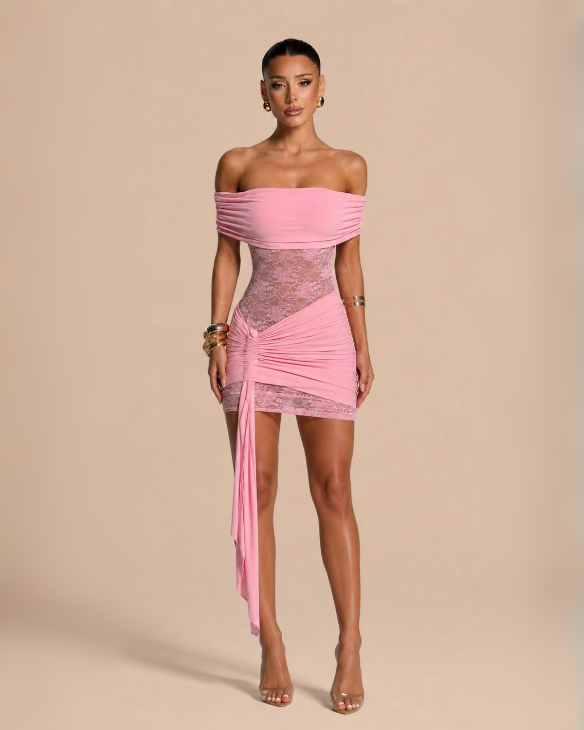 The Leah Mini Dress - Pink