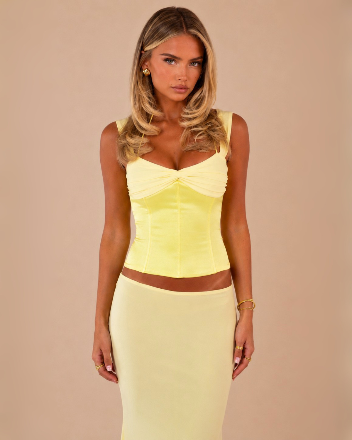 The Livvy Maxi Skirt Set - Yellow