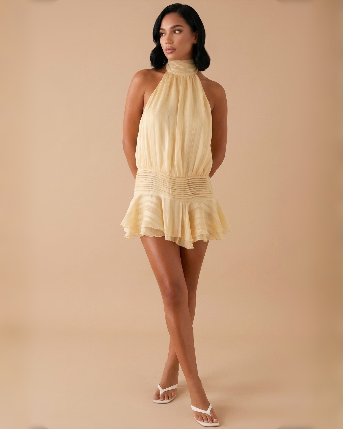 The Helen Mini Dress - Yellow