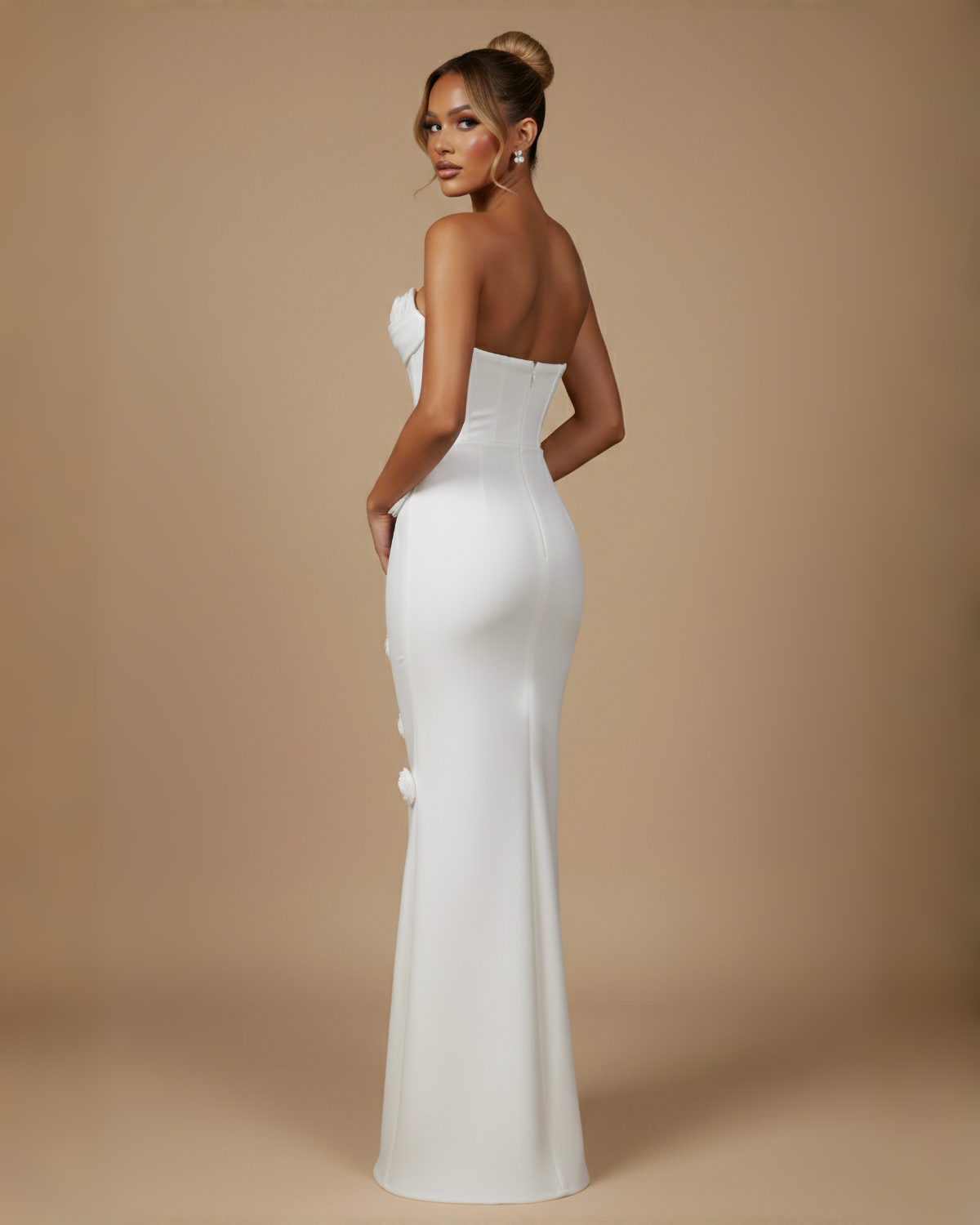 The Francis Floral Maxi Dress - White