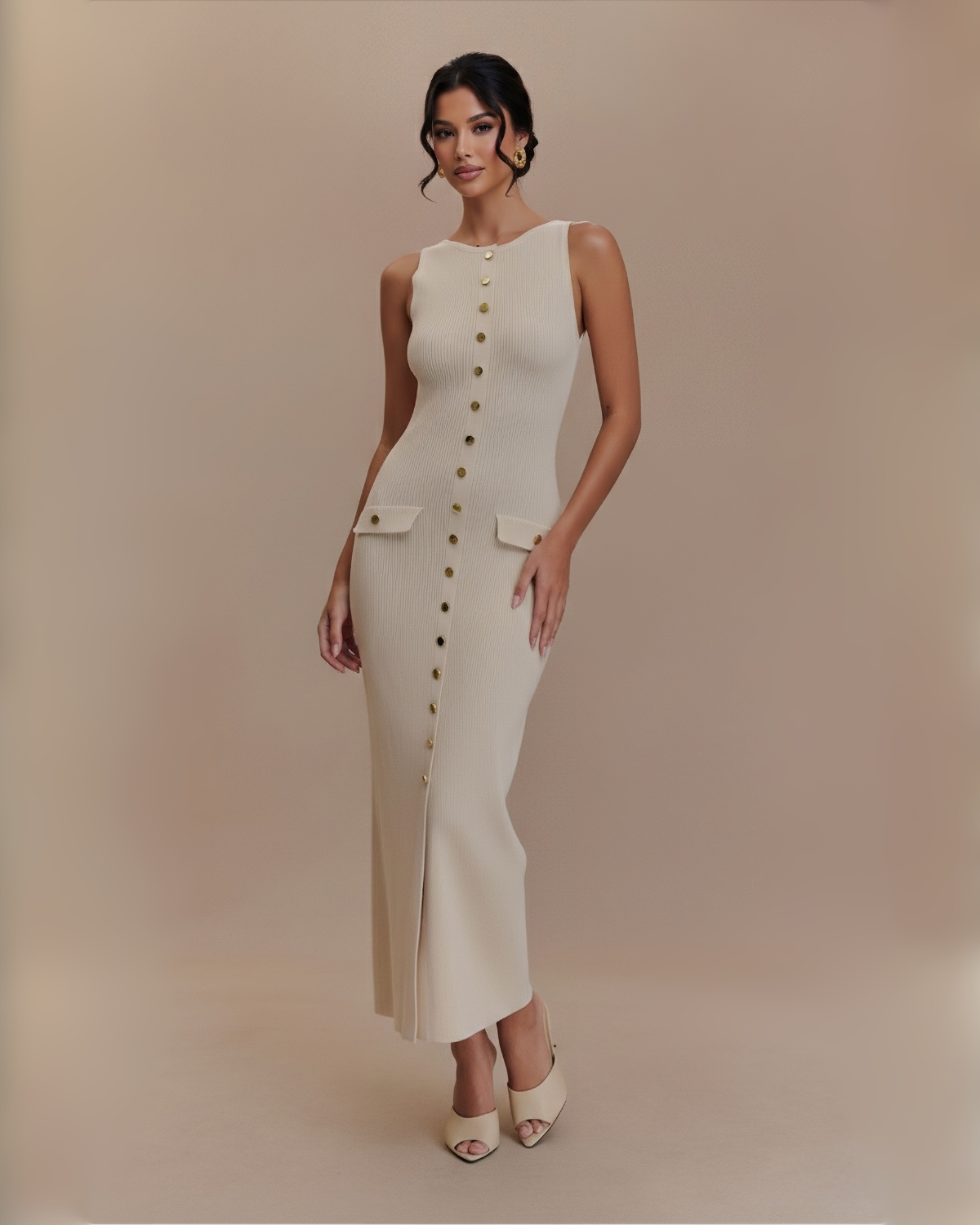 The Odele Maxi Dress - Cream