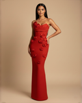 The Francis Floral Maxi Dress - Red