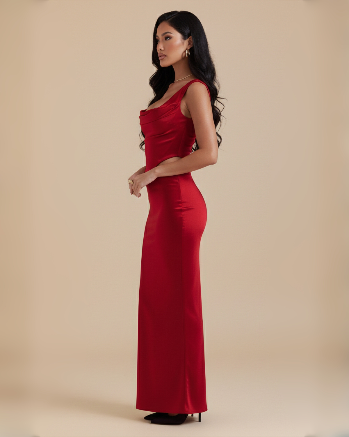 The Monroe Maxi Skirt Set - Red