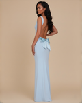 The Noèmie Bow Maxi Dress - Baby Blue