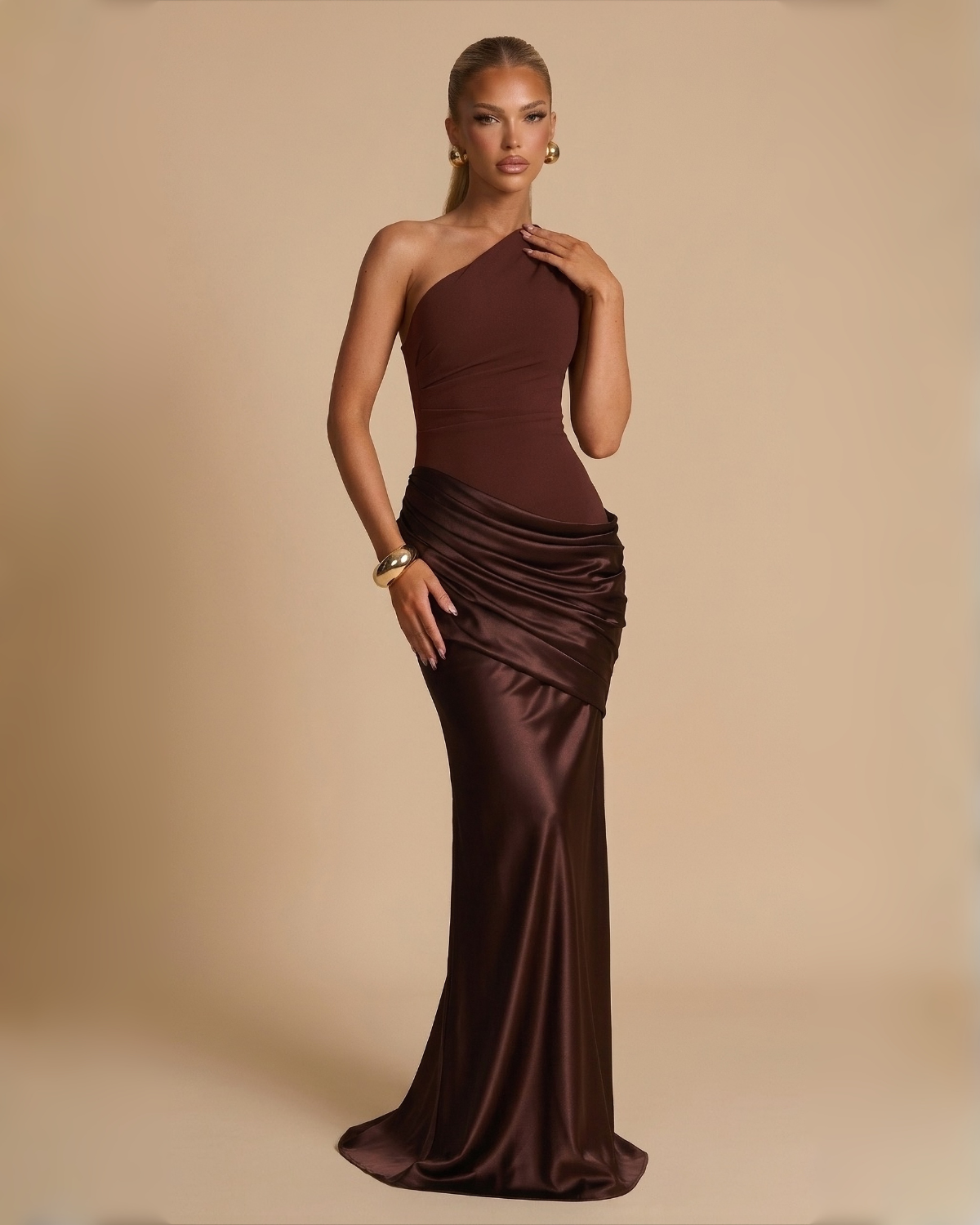 The Samira Maxi Dress - Brown
