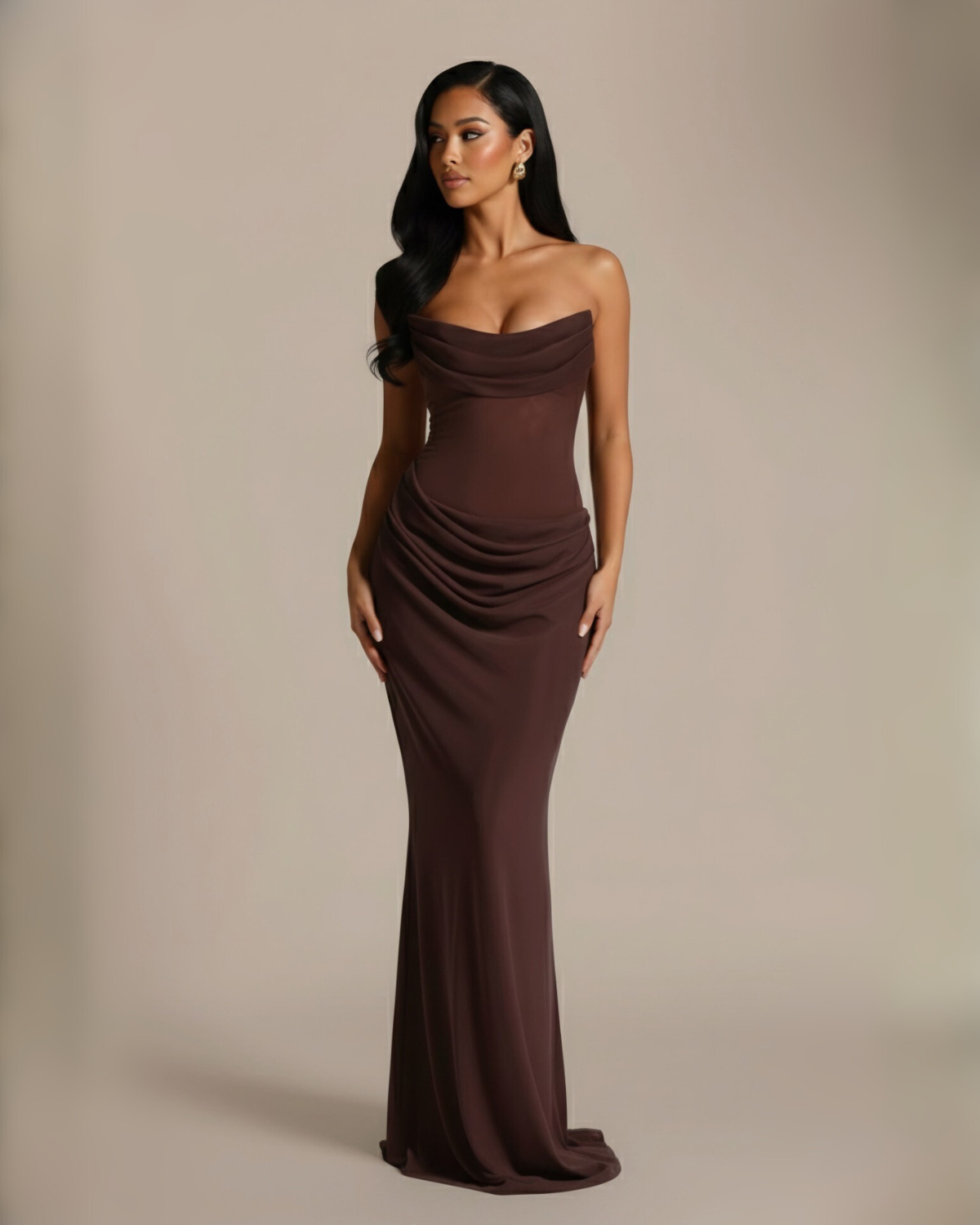 The Jessamine Maxi Dress - Brown