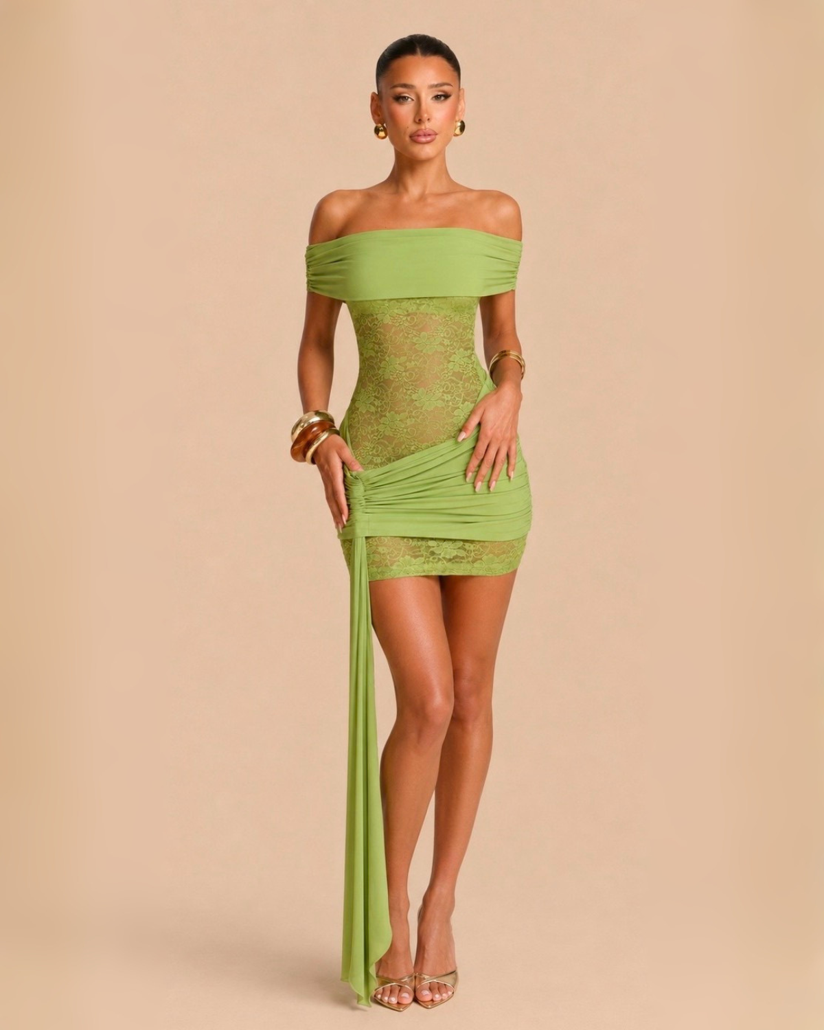 The Leah Mini Dress - Green