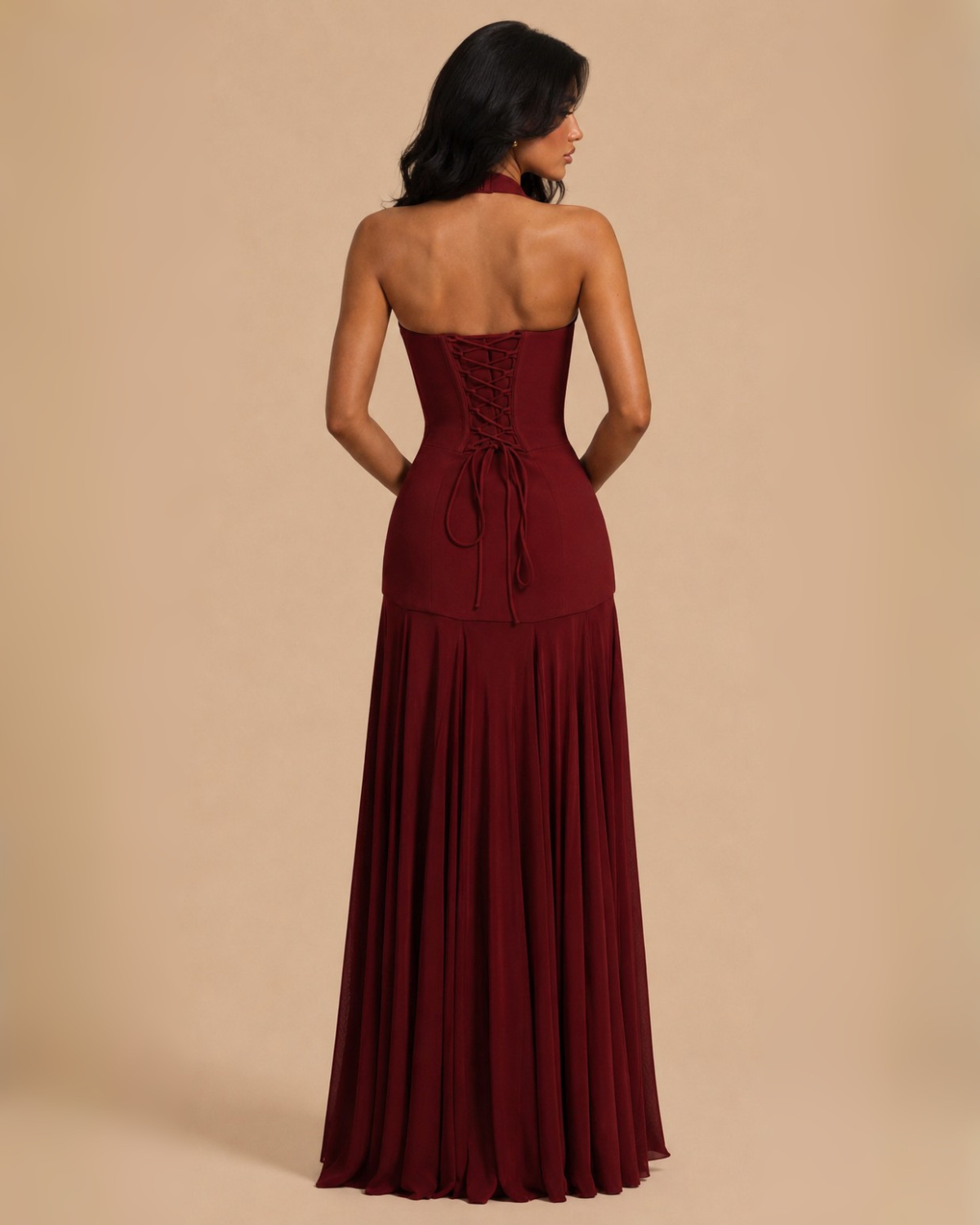 The Belle Maxi Dress - Wine Red