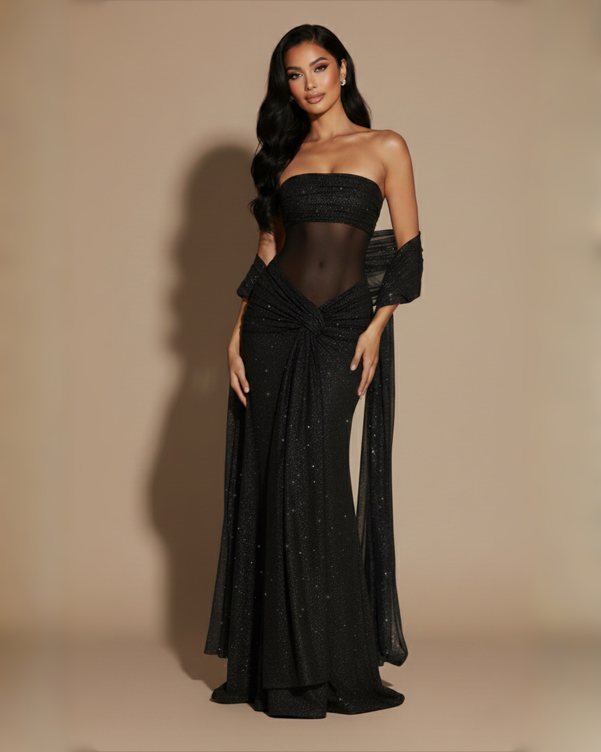 The Aurelia Maxi Dress - Midnight Black