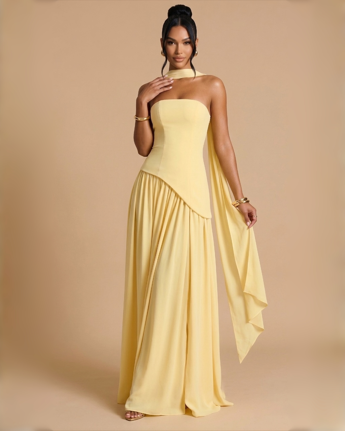 The Elizabeth Maxi Dress - Yellow