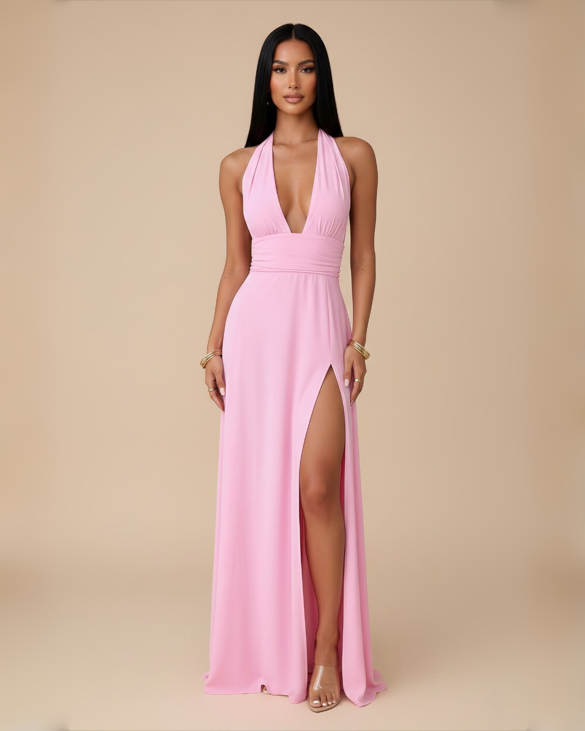 The Chloe Maxi Dress - Pink