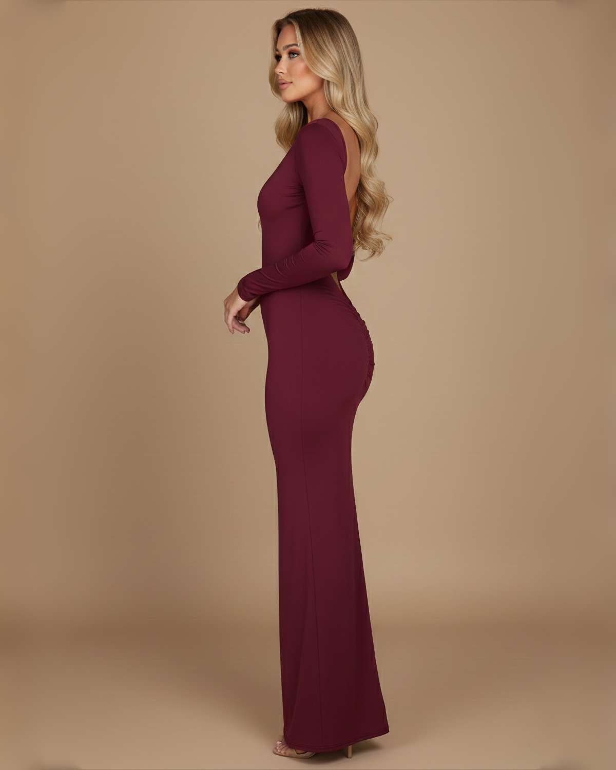 The Maya Maxi Dress - Wine Red