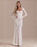 The Hermione Lace Maxi Dress - White
