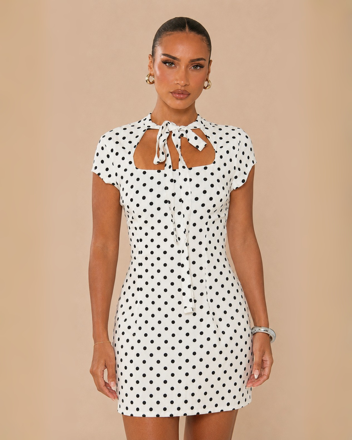 The Polly Mini Dress - Polka Dot