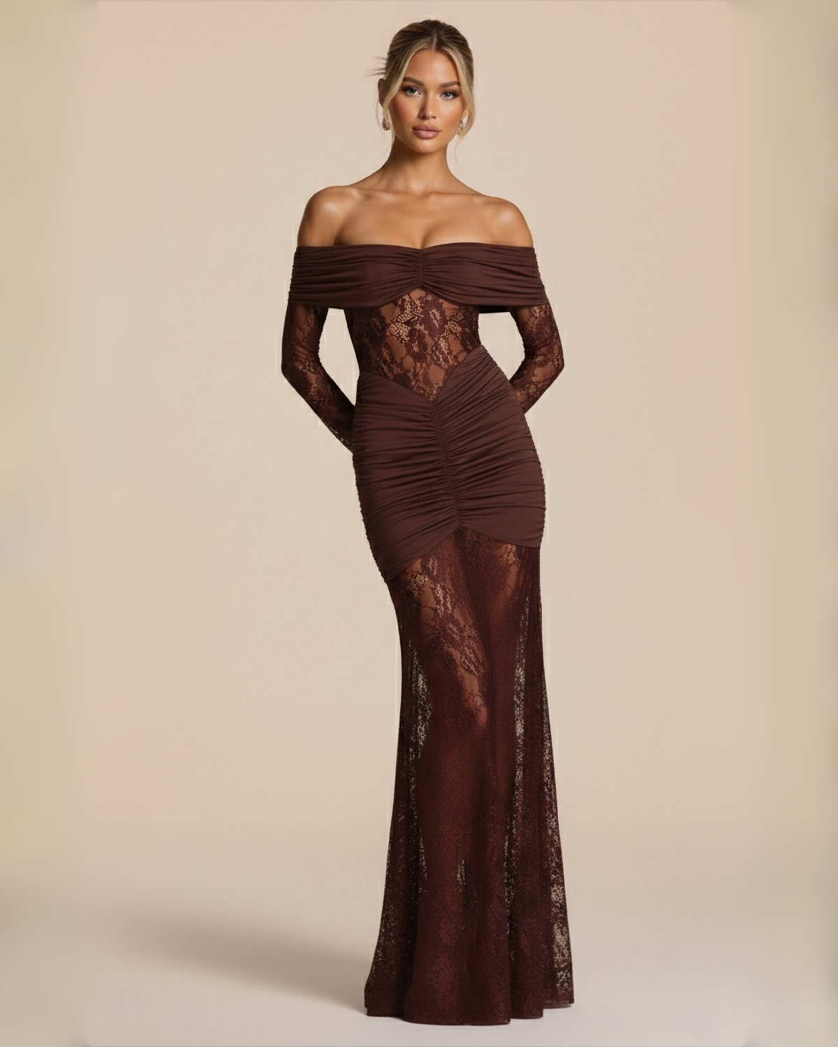 The Samantha Maxi Dress - Brown