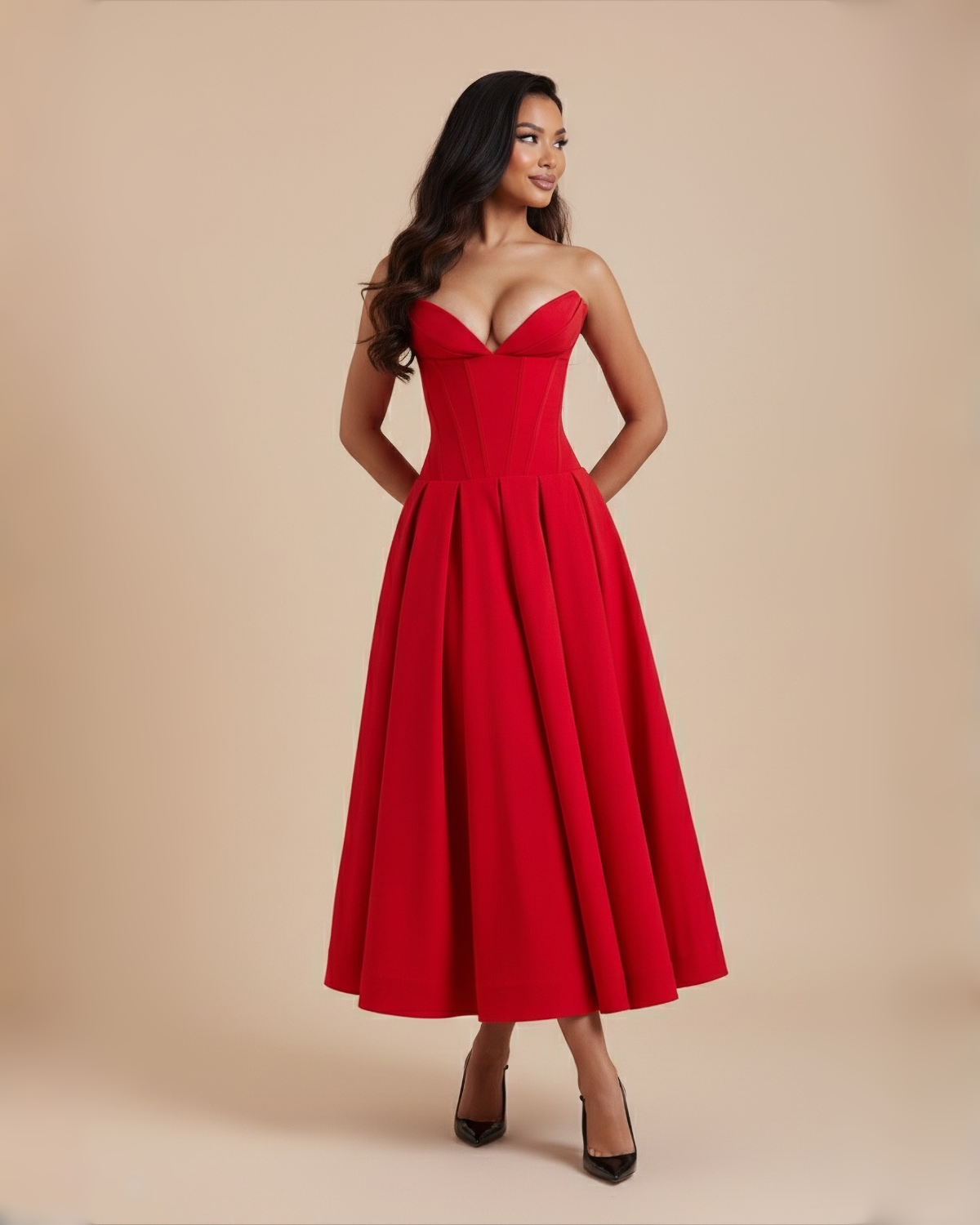 The Josephine Maxi Dress - Red