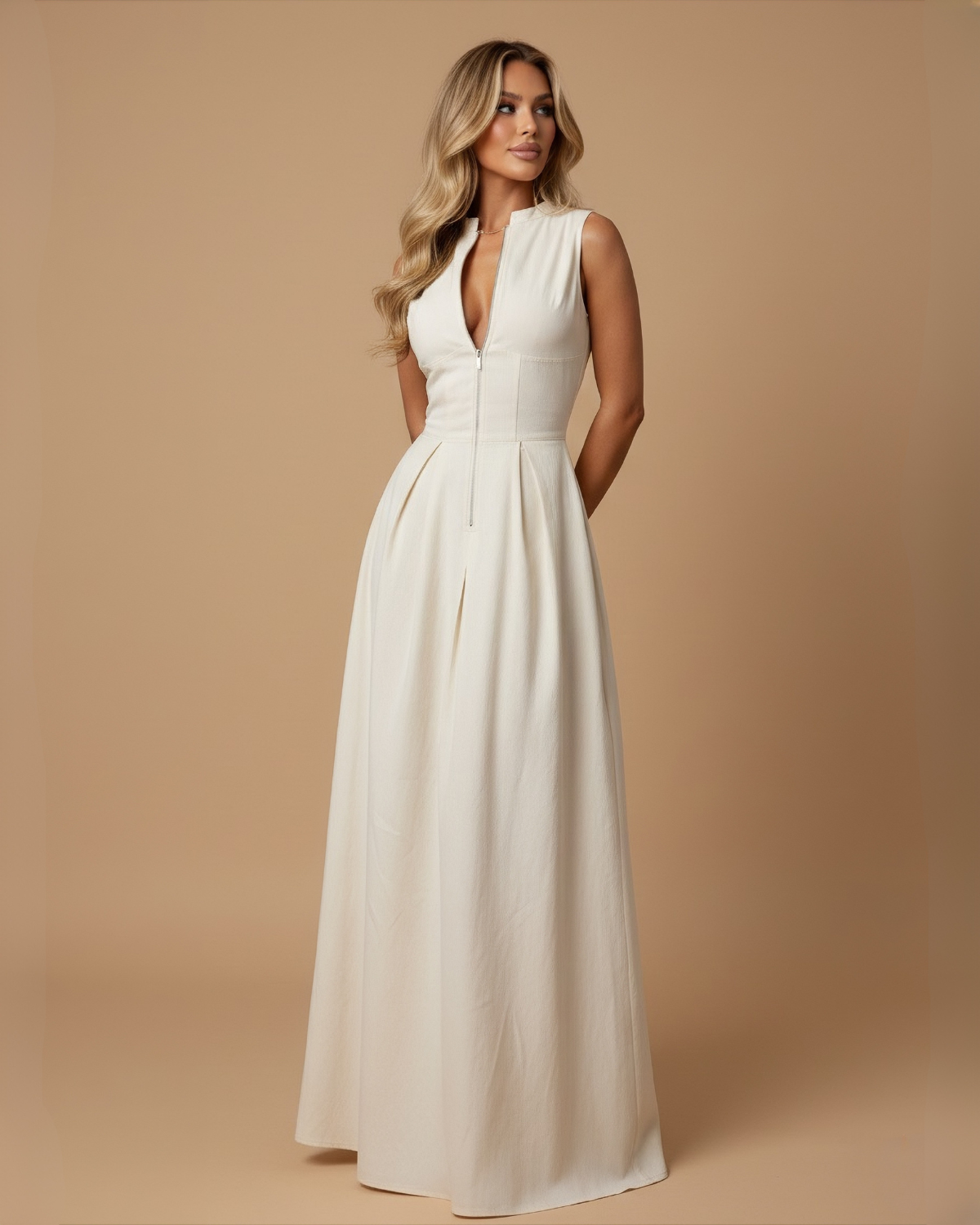 The Rona Maxi Dress - Cream