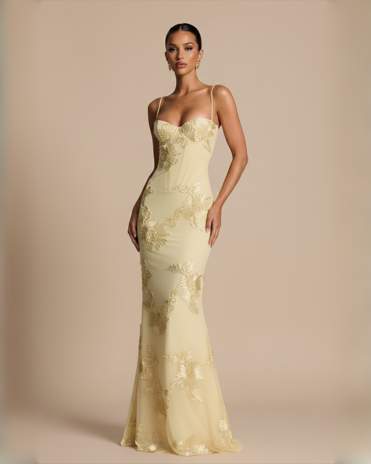 The Juliet Floral Maxi Dress - Yellow