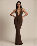 The Angelica Maxi Dress -  Brown