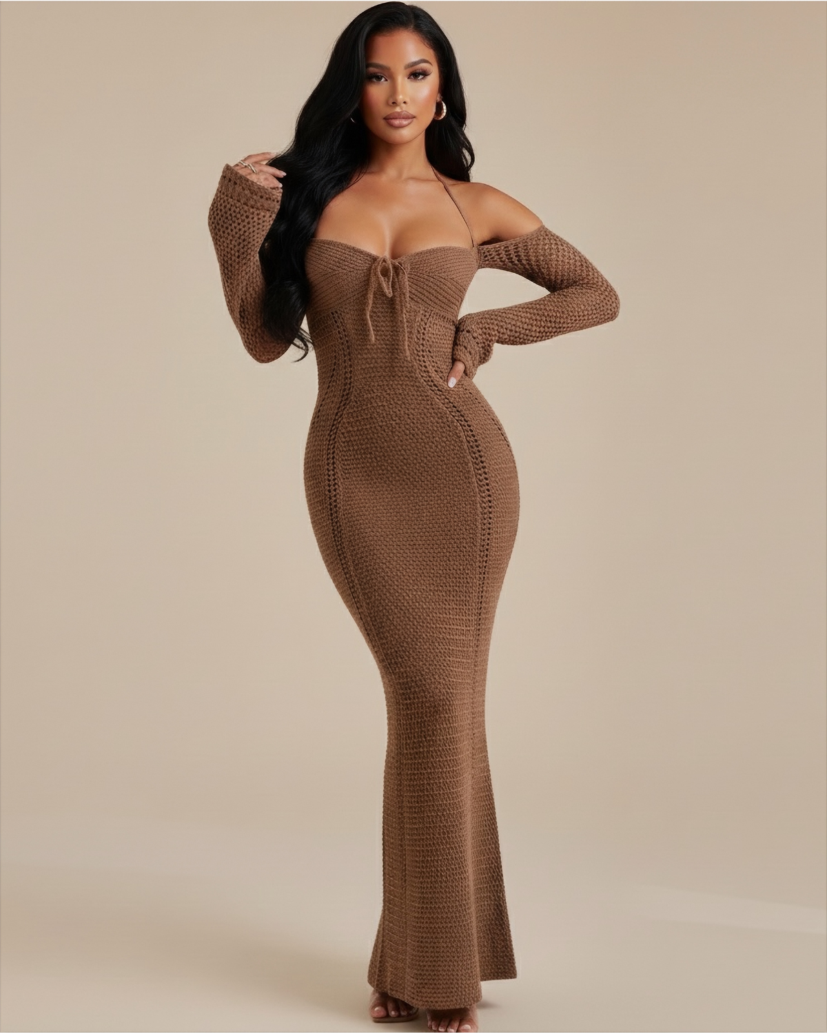 The Tatiana Maxi Dress - Brown