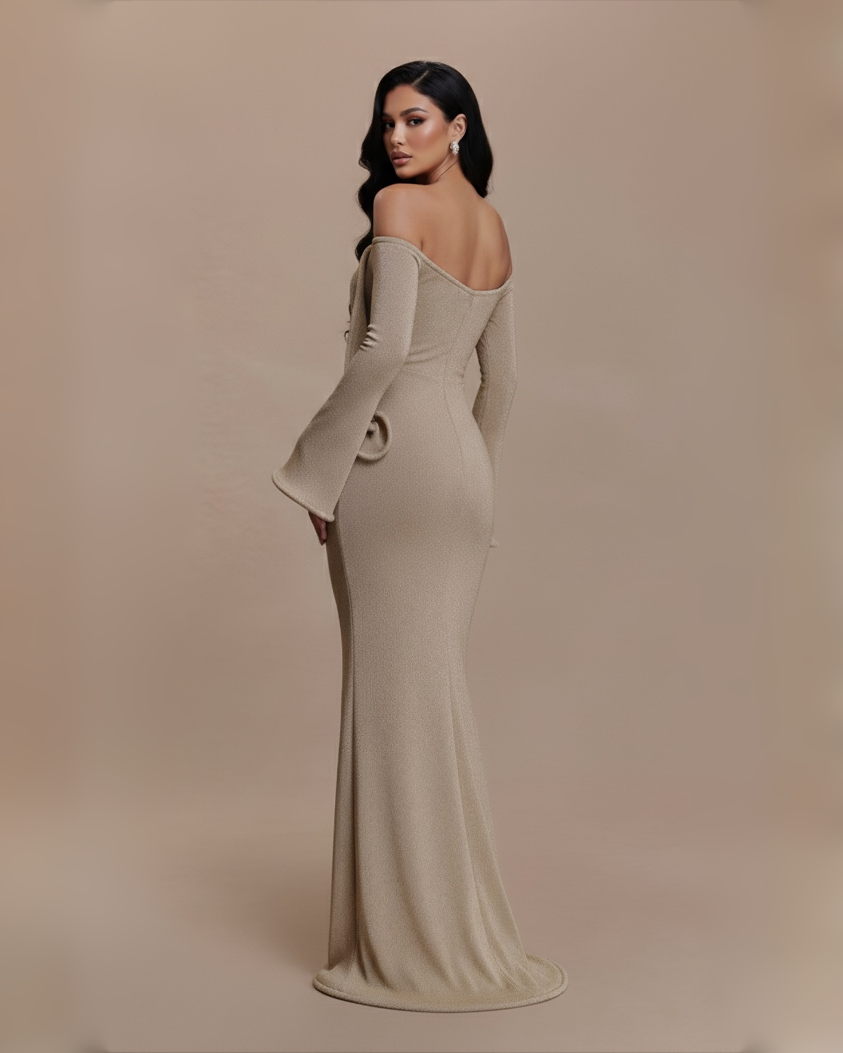 The Navaeh Maxi Dress - Beige