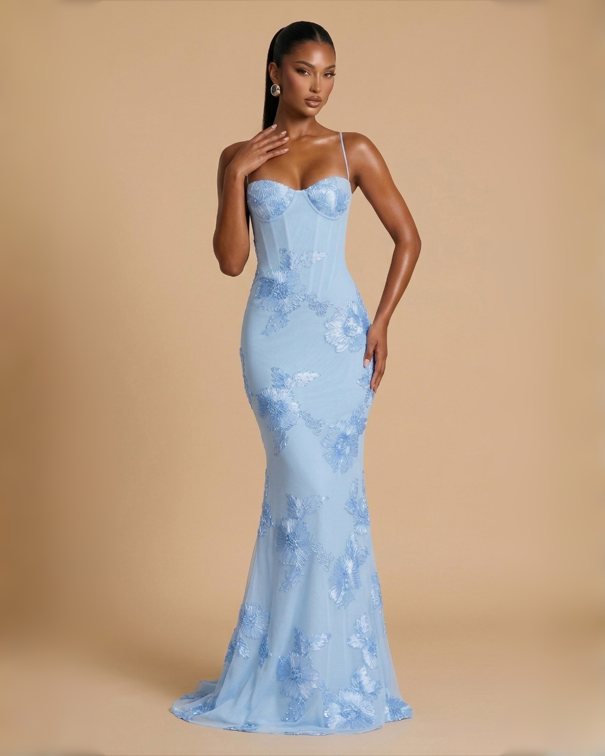 The Juliet Floral Maxi Dress - Blue