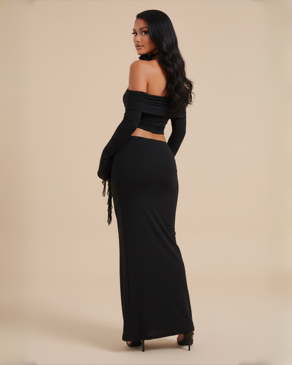 The Barbara Skirt Set - Black