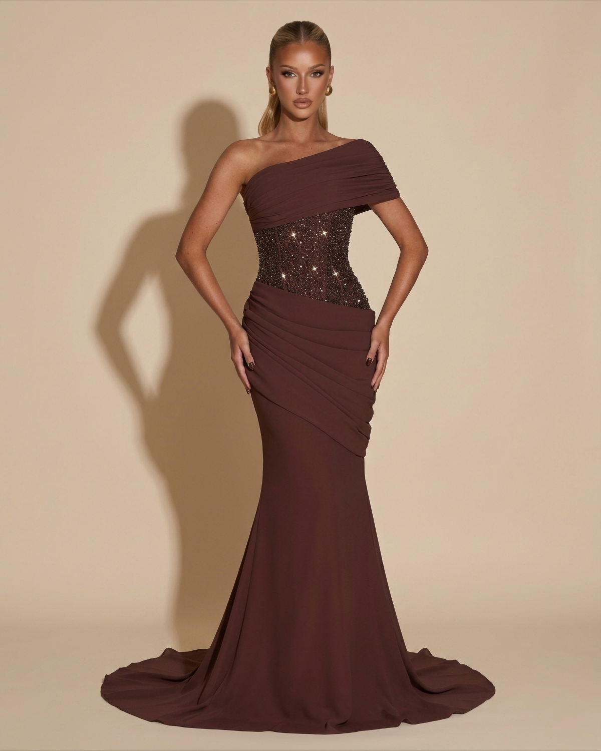 The Catherine Maxi Dress - Brown