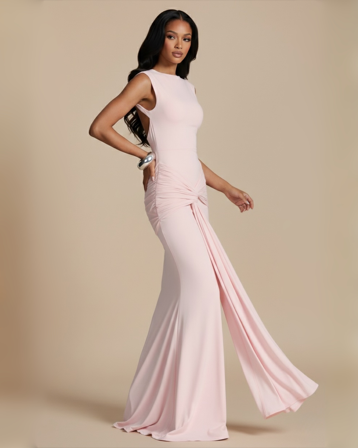 The Serenity Maxi Dress - Baby Pink