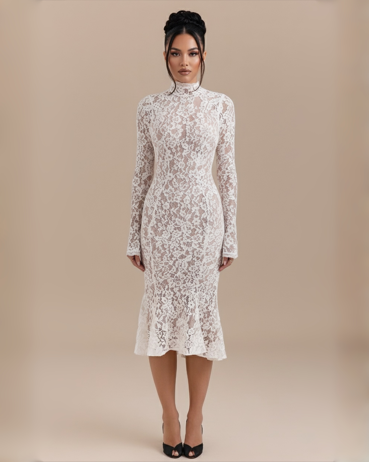 The Faith Lace Midi Dress