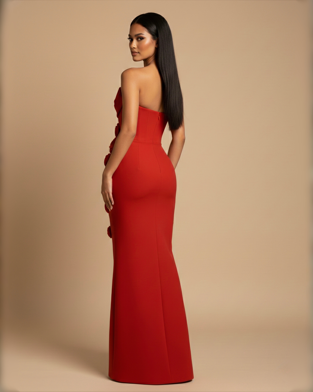 The Francis Floral Maxi Dress - Red