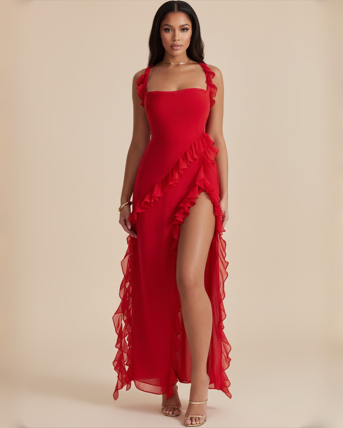 The Camille Maxi Dress - Red