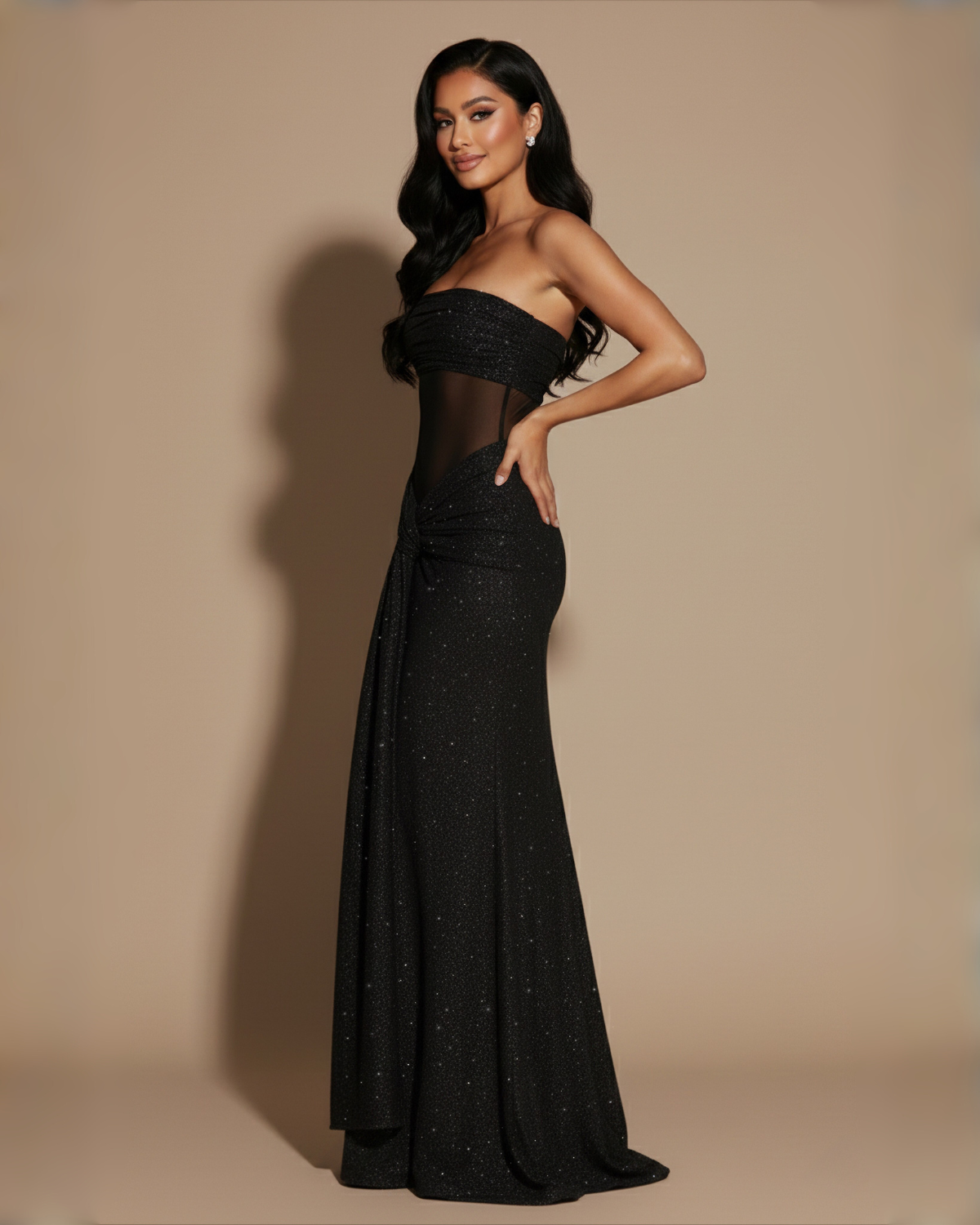 The Aurelia Maxi Dress - Midnight Black