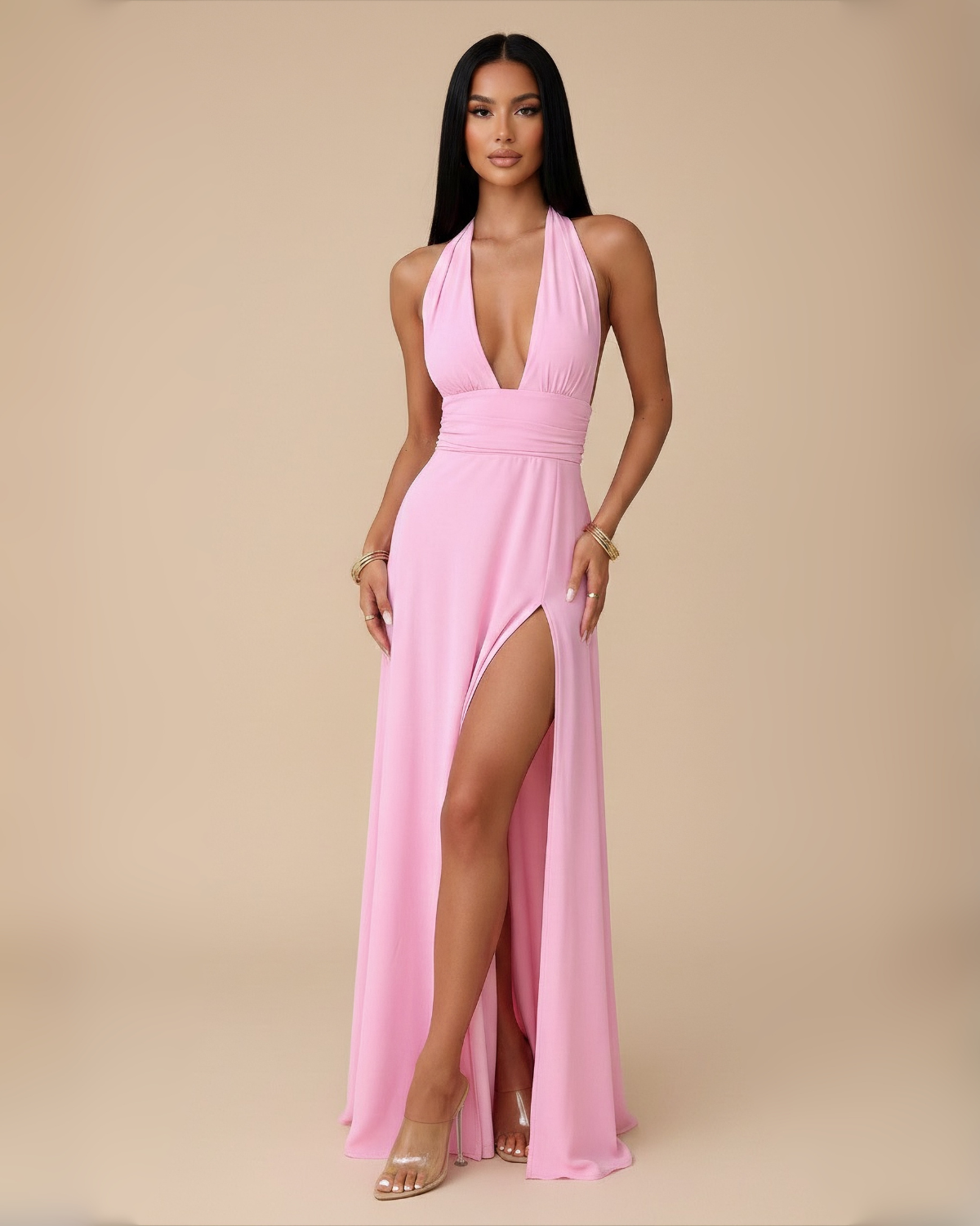 The Chloe Maxi Dress - Pink