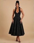 The Evelyn Midi Dress - Black