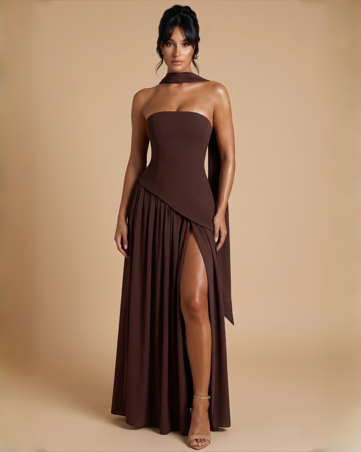 The Elizabeth Maxi Dress - Brown