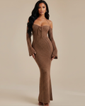The Tatiana Maxi Dress - Brown
