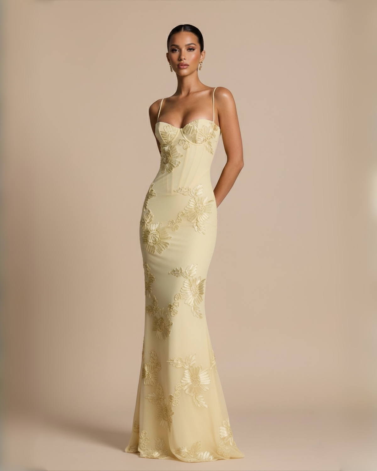 The Juliet Floral Maxi Dress - Yellow