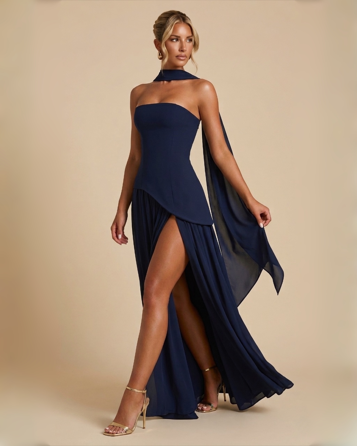 The Elizabeth Maxi Dress - Navy