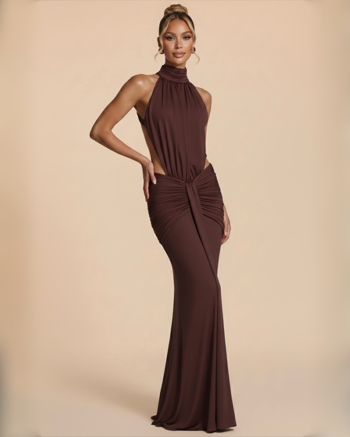 The Cordelia Maxi Dress - Brown