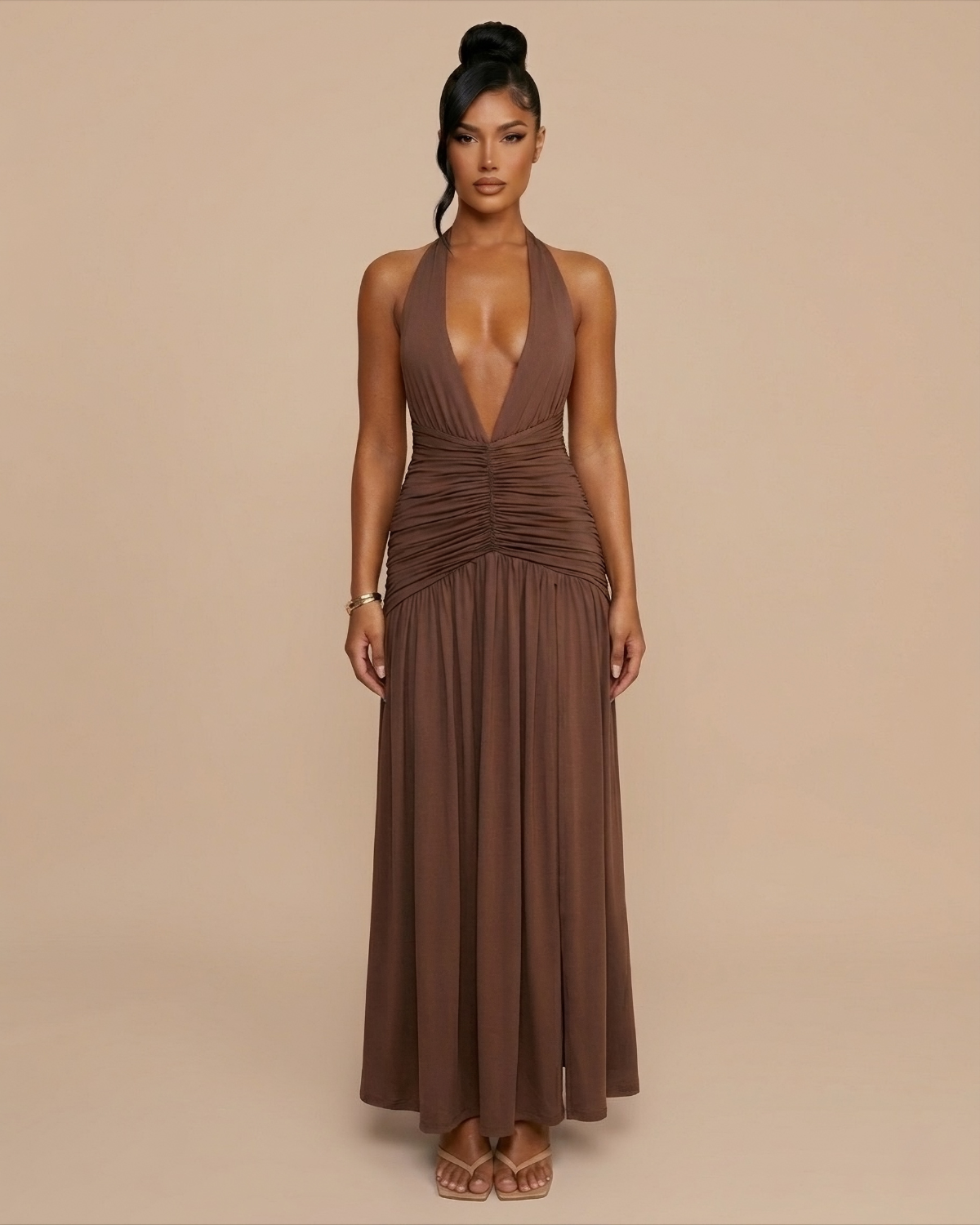 The Grace Maxi Dress - Taupe