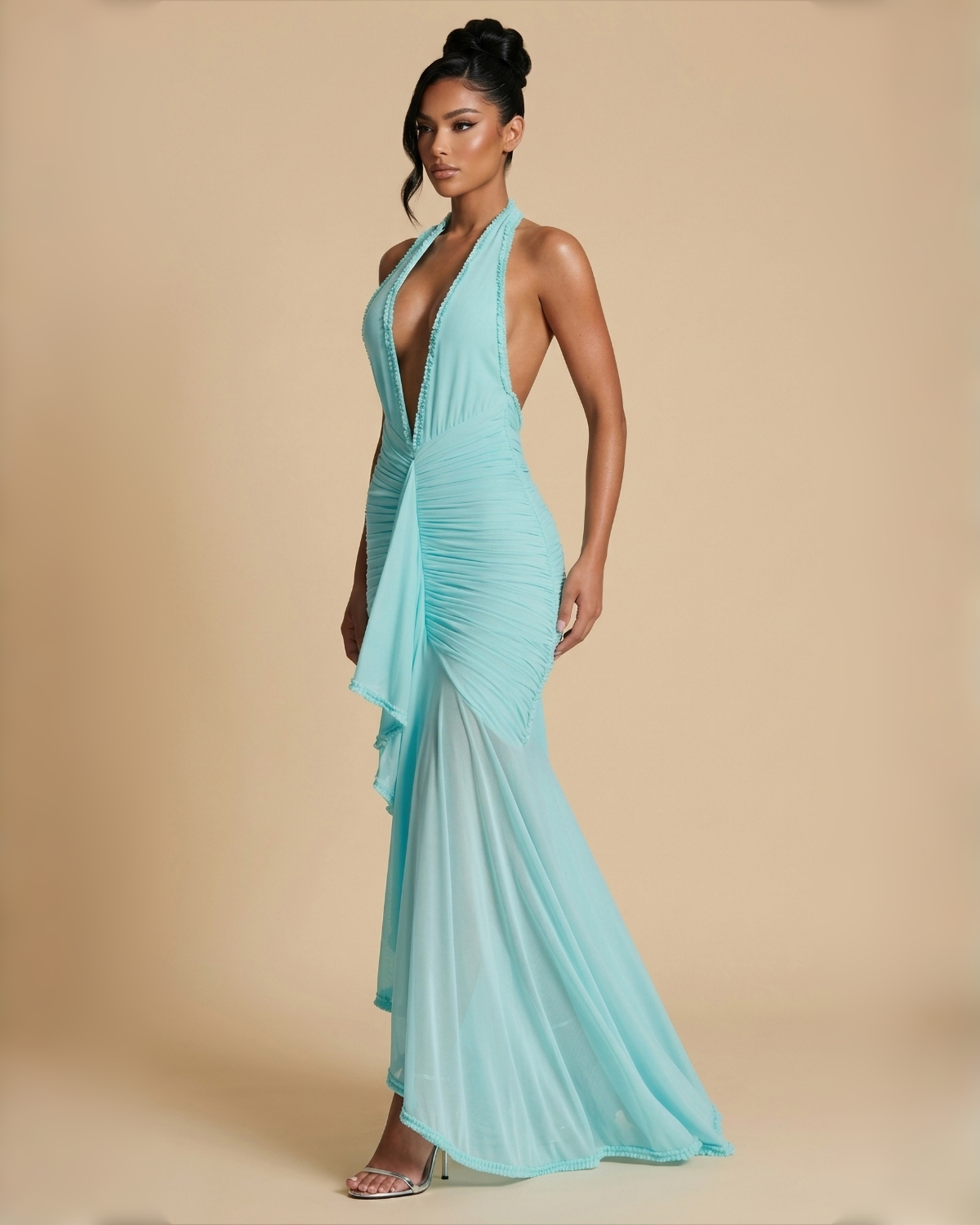 The Soraya Maxi Dress - Aqua Blue