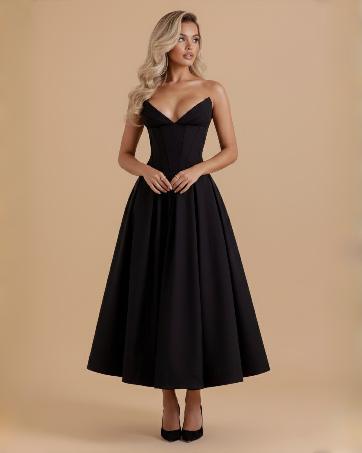 The Josephine Maxi Dress - Black