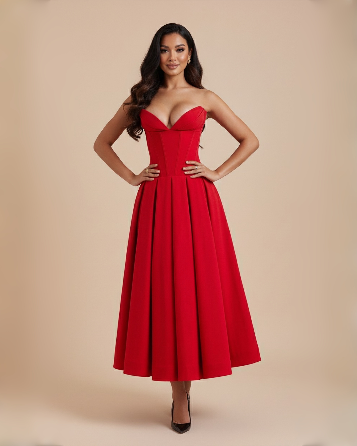 The Josephine Maxi Dress - Red