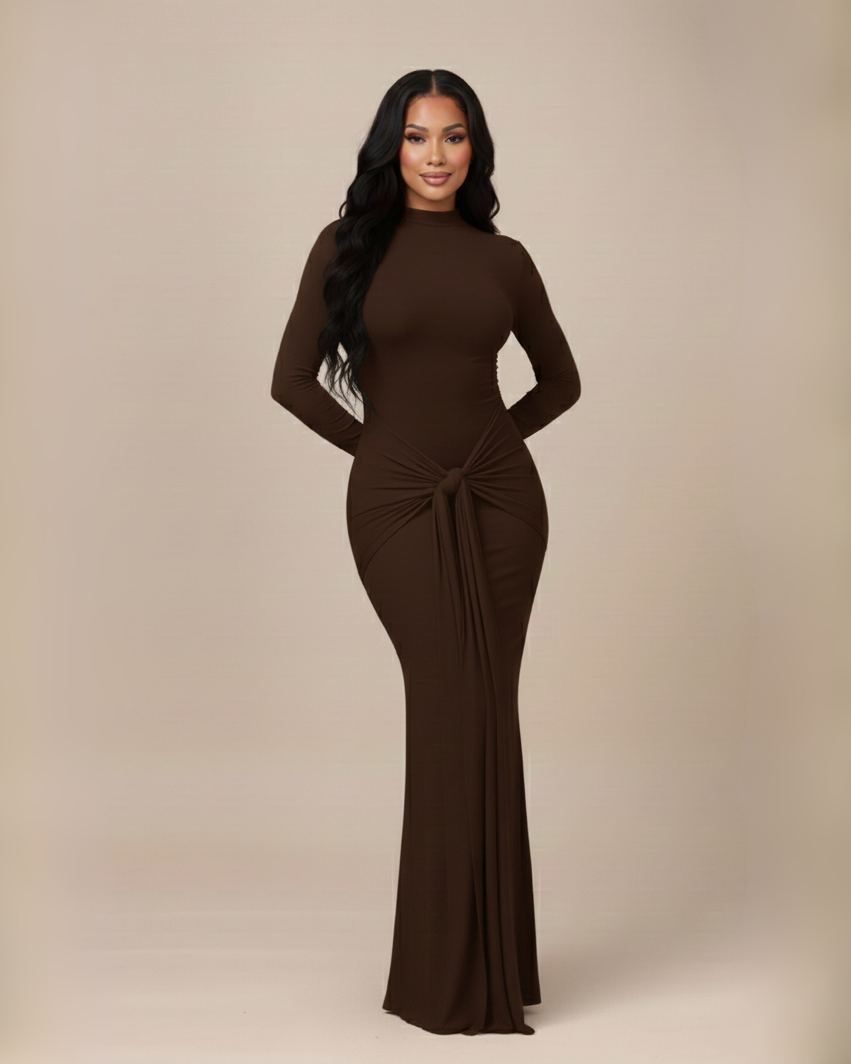 The Estelle Maxi Dress - Brown