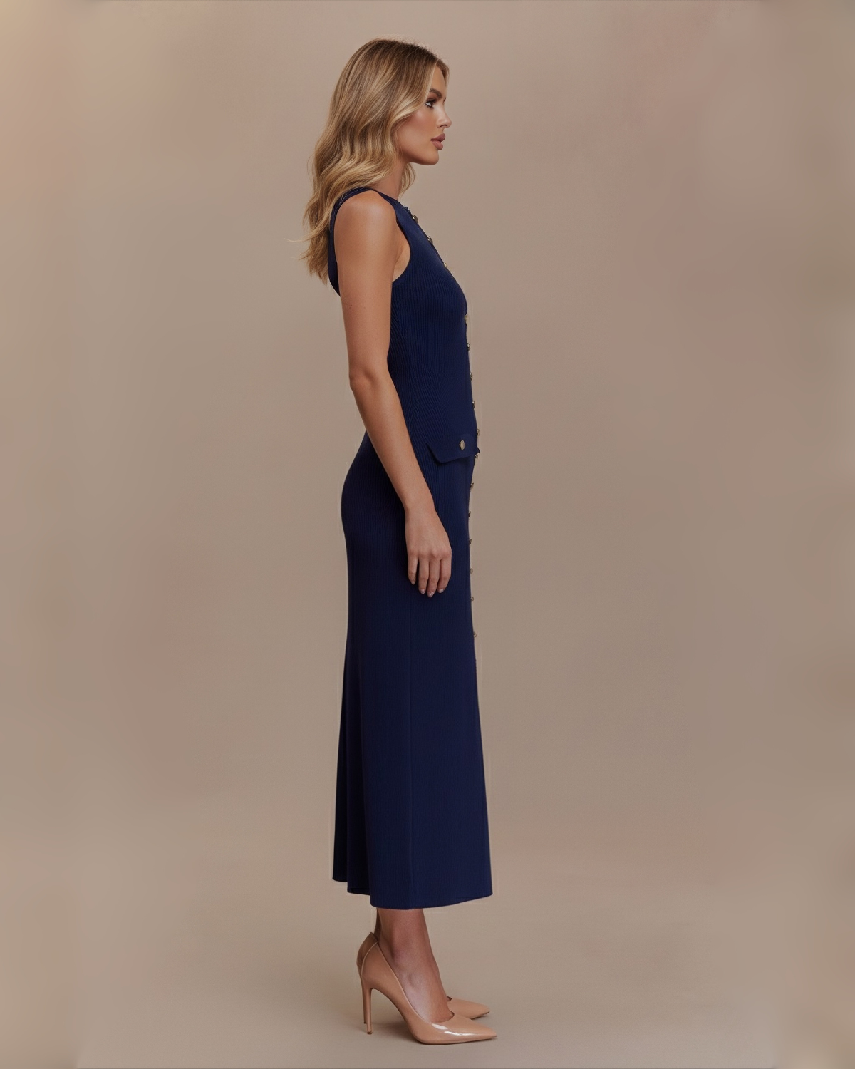 The Odele Maxi Dress - Navy Blue