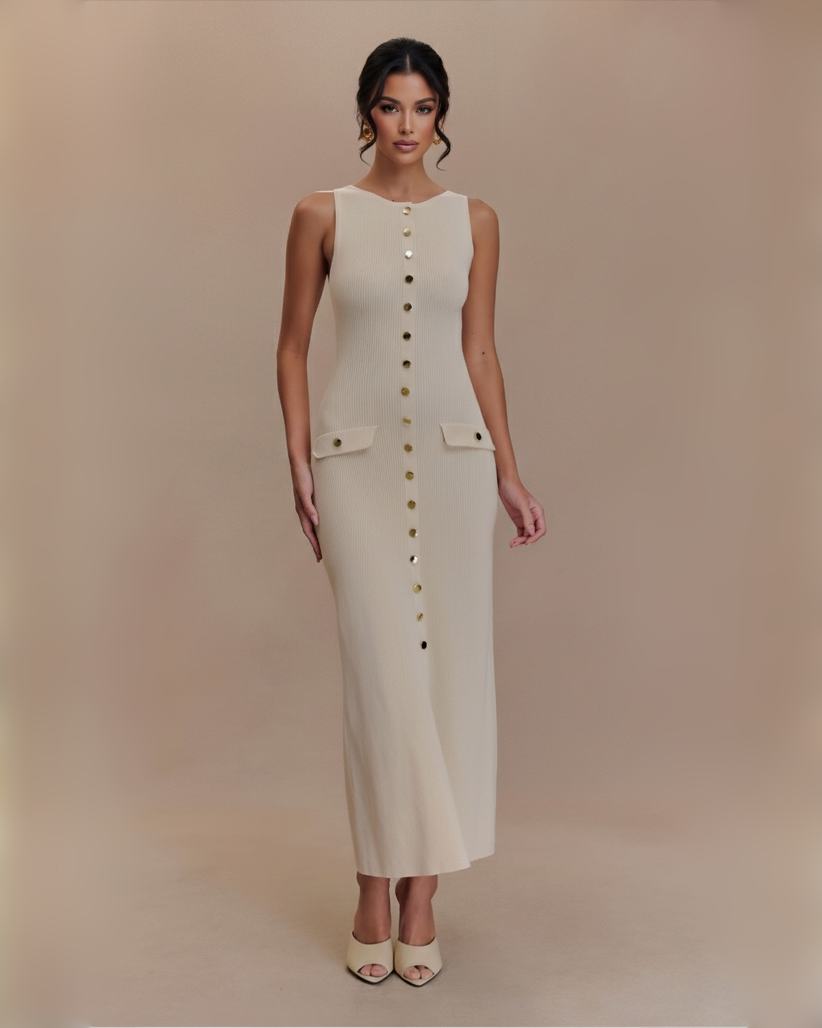 The Odele Maxi Dress - Cream